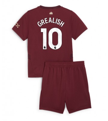 Manchester City Jack Grealish #10 Tredje Kläder Barn 2024-25 Kortärmad (+ Korta byxor)